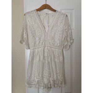 Honey Punch | White lace romper